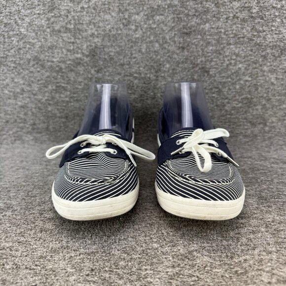 ✅Keds Loafers Womens 9 Striped Navy Blue and White Ortholite Slip On Boat Shoes - Picture 5 of 10